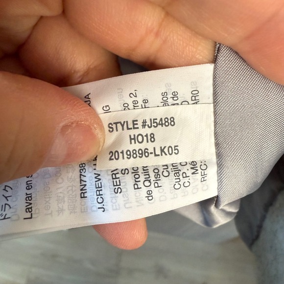 J. Crew Heather Gray Chateau Parka Italian Wool Stadium Cloth Coat Jacket - Picture 16 of 16